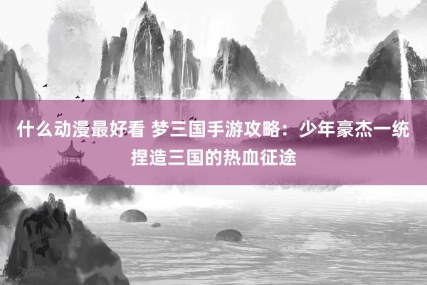 什么动漫最好看 梦三国手游攻略：少年豪杰一统捏造三国的热血征途