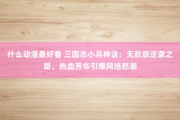 什么动漫最好看 三国志小兵神话：无敌版逆袭之路，热血芳华引爆网络怒潮