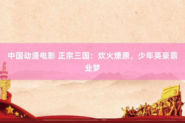 中国动漫电影 正宗三国：炊火燎原，少年英豪霸业梦
