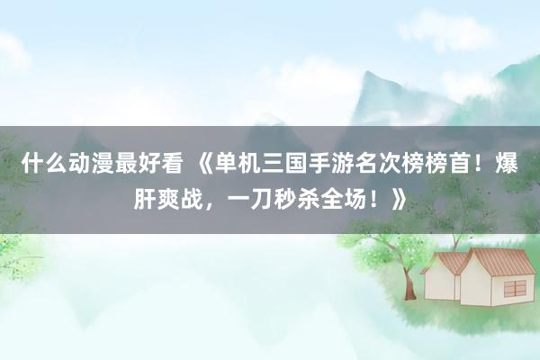 什么动漫最好看 《单机三国手游名次榜榜首！爆肝爽战，一刀秒杀全场！》