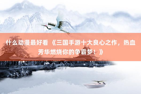 什么动漫最好看 《三国手游十大良心之作，热血芳华燃烧你的争霸梦！》