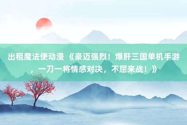 出租魔法使动漫 《豪迈强烈！爆肝三国单机手游，一刀一将情感对决，不屈来战！》
