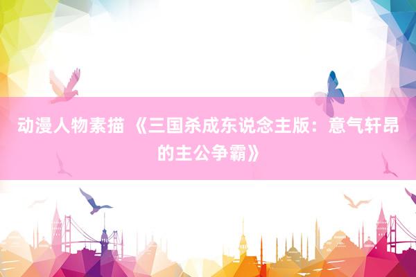 动漫人物素描 《三国杀成东说念主版：意气轩昂的主公争霸》