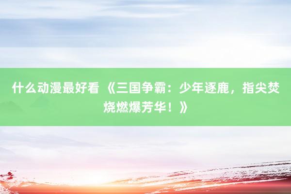 什么动漫最好看 《三国争霸：少年逐鹿，指尖焚烧燃爆芳华！》